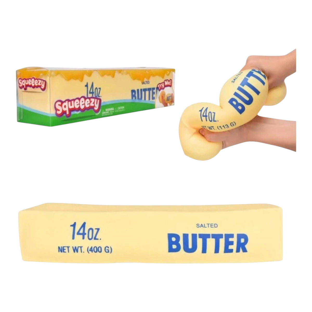 14oz Jumbo Butter Squishy - Heavy Dough-Filled ASMR Sensory Fidget Toy