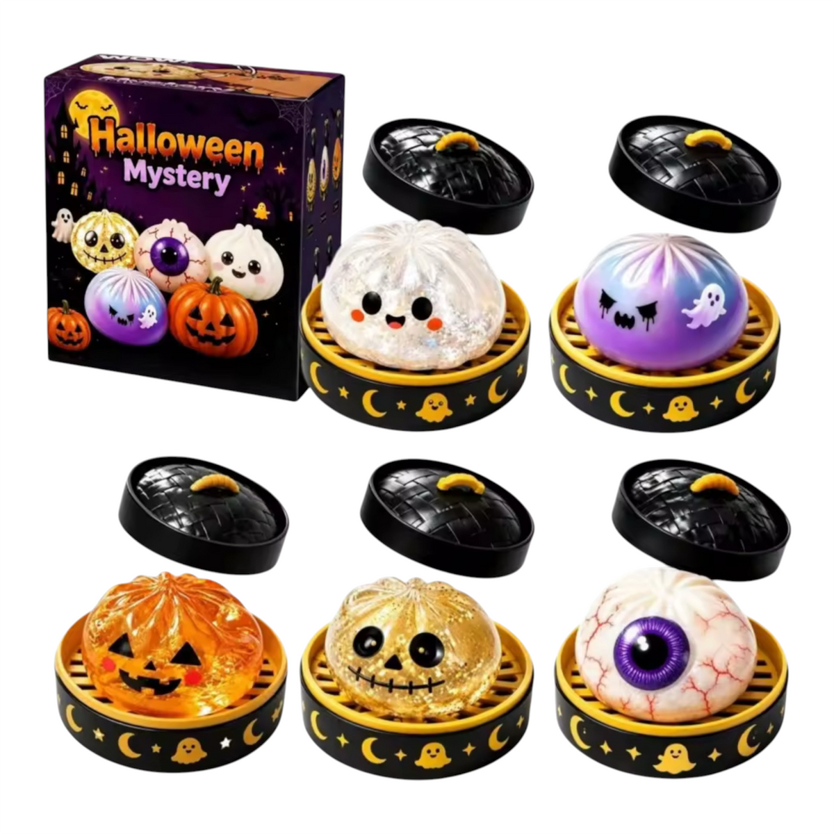Halloween Mystery Dumpling Squishy | Weighted Spooky Blind Bag