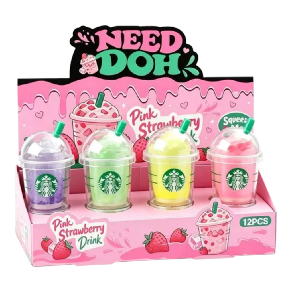 Glitter Starbucks Slime Squishy Cup | Aesthetic Liquid Fidget Toy (Random Color)